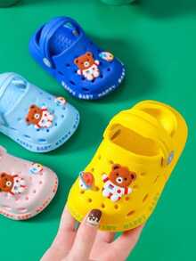 Sandals For Boys And Girls With Cute Bear Design Comfortable Summer - 粉色 - 查看 3