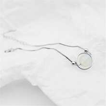 OMID 1入組925純銀時尚優雅圓形亞硒酸鹽手環,合適的適用於女性日常穿著 - 手鍊 - 查看 5