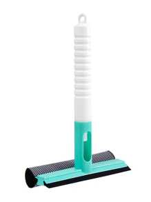 Multi-Functional Glass Cleaning Brush With Water Blade, Window Cleaning Brush - Green - View 3