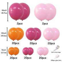 126 pièces de ballons en latex métalliques rose vif, orange et or. Kit de guirlande et d'arche pour la Saint-Valentin, la remise des diplômes, l'anniversaire, le mariage, l'anniversaire, les célébrations, la décoration de fête, Noël