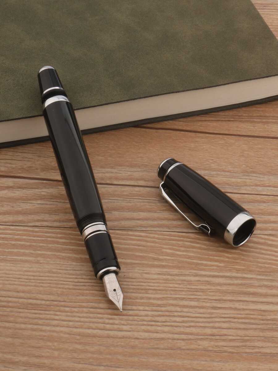 1支金属圆珠笔，配经典黑色旋转笔帽，M尖，适用于商务办公。 - 黑色 - 查看 1