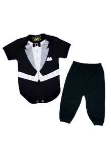 Baby Boys Bodysuits - Đen và trắng - Xem 1