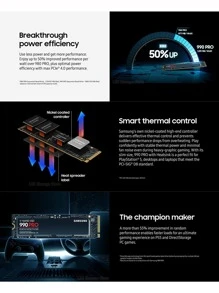 Samsung Unidade de Estado Sólido Samsung 990 PRO 1TB/2TB NVMe M.2 de Laptop/Desktop PCIe 4.0 SSD