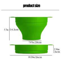 1入組可折疊微波爆米花製作器,帶蓋和爆米花處理容器,矽膠微波爆米花桶,適用於diy - 橘色 - 查看 6