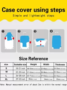 行李箱罩旅行箱罩适用于 18 至 32 英寸行李箱保护套时尚大理石图案男女商务户外旅行配件涤纶行李箱弹力防尘罩学生返校用品学校配件