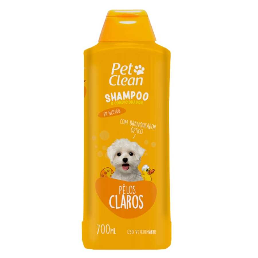 Shampoo e Condicionador Clareador Pet Clean 700 mL para Cães e Gatos