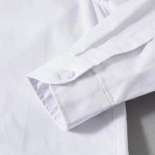 Boys' Long Sleeve Shirt, Suitable For Boys' Formal Wear, Uniforms, Teens, Young Boy Casual Wear, White, Standard Versatile, Size 4-14 Years - White - View 6