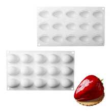Set Of 15 Flat Base Strawberry-Shaped Molds - White - View 8