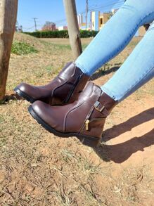 Women Fashion Boots - 鏽棕色 - 查看 7