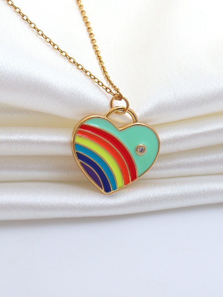 Rainbow Heart Necklace 2025