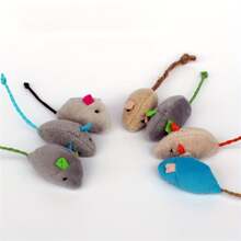 隨機顏色可愛逼真老鼠和貓咬玩具,互動式貓咪玩具,貓咪和寵物玩具用品