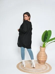 Women Cardigans - 黑色 - 查看 1