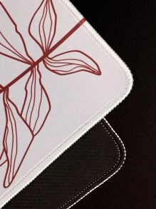 1入組矩形樹葉印花橡膠鼠標墊 - 彩色 - 查看 4