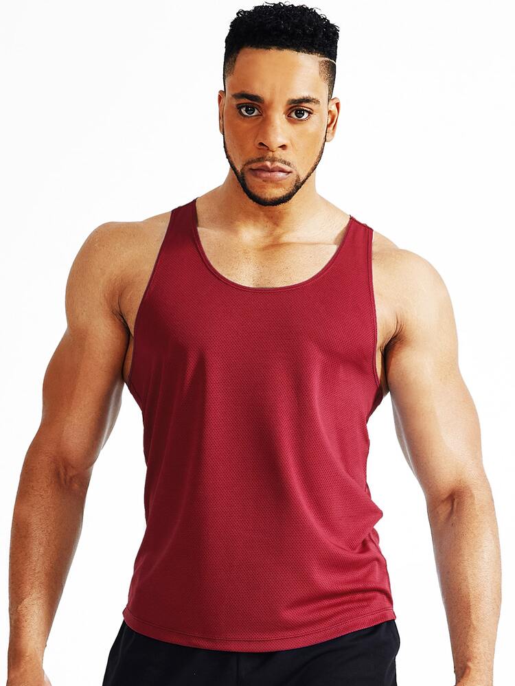 Men's Breathable Sport Casual Quick-Dry Top - Red - View 8