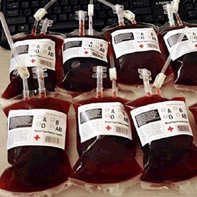 10入組萬聖節派對杯,用於裝飲料的血袋-血袋飲料容器cosplay血袋道具萬聖節裝飾用品(不包括血液)