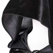 1pc Halloween Cosplay Costume Wizard Witch Death Black Cape Robe Cloak For Women And Men,Christmas - Black - View 7