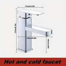 1pc Stainless Steel Body Kitchen Sink Faucet With Hot & Cold Water - Silver - View 6