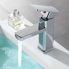1pc Stainless Steel Body Kitchen Sink Faucet With Hot & Cold Water - Silver - View 2