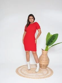 Women Dresses - 紅色 - 查看 2