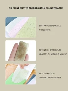 100 tờ Giấy thấm tinh chất thực vật tự nhiên với thiết kế dễ dàng lấy ra - Giấy thấm dầu chất lượng hàng đầu, Giấy thấm dầu cầm tay cao cấp - Cần thiết cho việc chăm sóc da mặt hoặc trang điểm! Thích hợp để chăm sóc da dầu, giấy thấm dầu, giấy kiểm soát dầu, tiện lợi khi sử dụng tại nhà hoặc đi du lịch - Nhiều màu - Xem 2