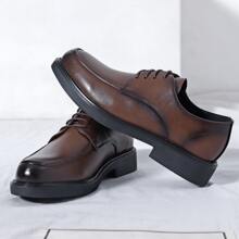 Mùa thu Phong cách Nâu Coa dây Nam Giày cưới nam , Giày cưới - màu nâu - Xem 1