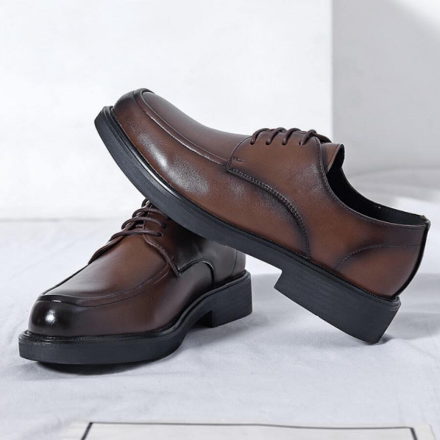 Mùa thu Phong cách Nâu Coa dây Nam Giày cưới nam , Giày cưới - màu nâu - Xem 1