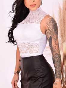 Women Bodysuits - 白色 - 查看 4