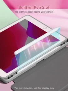 Love Case Compatible With IPad 10.2 Inch ,TPU Shockproof Frame Cover,Built-In Pencil Holder - Pink 360° Rotating - View 8