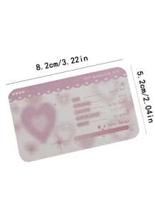 18張/套少女風身份證學生愛心卡diy人物照片身份展示卡 - 彩色 - 查看 5