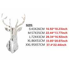3D Gương Dán Tường Phong Cách Bắc Âu Acrylic Đầu Hươu Gương Dán Decal Có Thể Tháo Rời Bức Tranh Tường Cho Nhà Mô Phòng Khách Treo Tường Decors - Vàng - Xem 2