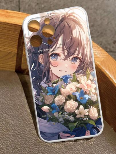 Husă pentru telefon Fată Ținând Flori