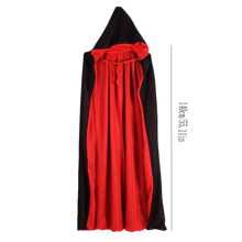 1pc Cloak Cosplay Double-layered Black & Red Cape Party Cloak - Multicolor - View 4