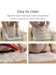 1 Miếng Mềm mại Nhân tạo Len Hình trái tim Thảm , lông tơ Nhỏ bé Tấm thảm Tấm lót Đối với Cái ghế Sofa Phòng khách Phòng ngủ - hồng - Xem 4