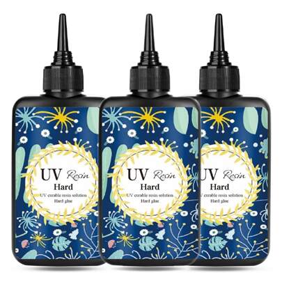 1pc 100g/200g/300g/400g Uv Resin Hard Crystal Clear Epoxy Resin Kit, Pre-mixed Clear Uv Activated Resin For Jewelry Making With Rapid Cure Trisu