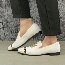 Men Loafers Lightweight Casual Slip On Shoes Fashion Loafers For Men Size 8 - trắng - Xem 6