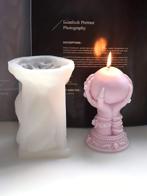 Make A Skull And Ghost Claw-shaped Candle With This 1pc Mold