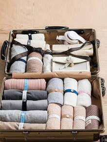 10pcs Clothes Organizer Strap - Perfect for Travel & Business Trips! - White - View 5