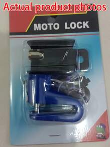 1pc Blue/Black Mountain Bike Lock Disc Brake Lock For Motorcycle, E-Bike Anti-Theft Disc Lock Accessories - Blue - View 6