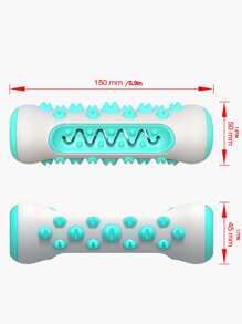 1只藍色狗狗咬咬玩具和牙刷,適用於大型、中型和小型犬牙齒磨損和清潔 - 藍色 - 查看 2