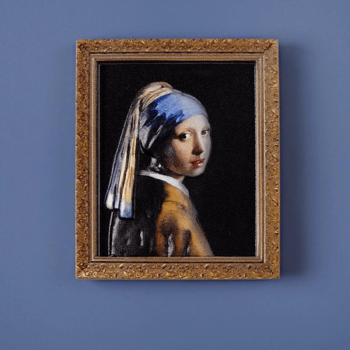 珍珠女孩圖案冰箱磁鐵 - 黑色 - 查看 1