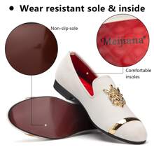 Men Loafers Lightweight Casual Slip On Shoes Fashion Loafers For Men Size 8 - trắng - Xem 4