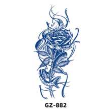 1PC Semi Permanent Lotus Tattoos Body Art Waterproof Temporary Tattoo Sticker for Men Women - White - View 3