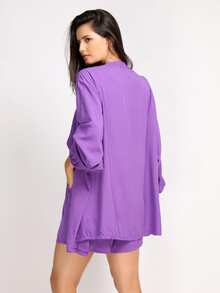 Women Two-piece Outfits - 紫羅蘭色 - 查看 3