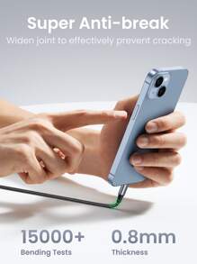 Cable UGREEN MFI PD 20W compatible con iPhone14 13 Pro Max 12 Pro Max 11 Pro, cable USB C a Lightning de carga rápida PD, sincronización de datos, trenzado de nailon, carga rápida certificada MFi - Negro - Ver 6