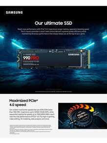 Samsung Unidade de Estado Sólido Samsung 990 PRO 1TB/2TB NVMe M.2 de Laptop/Desktop PCIe 4.0 SSD
