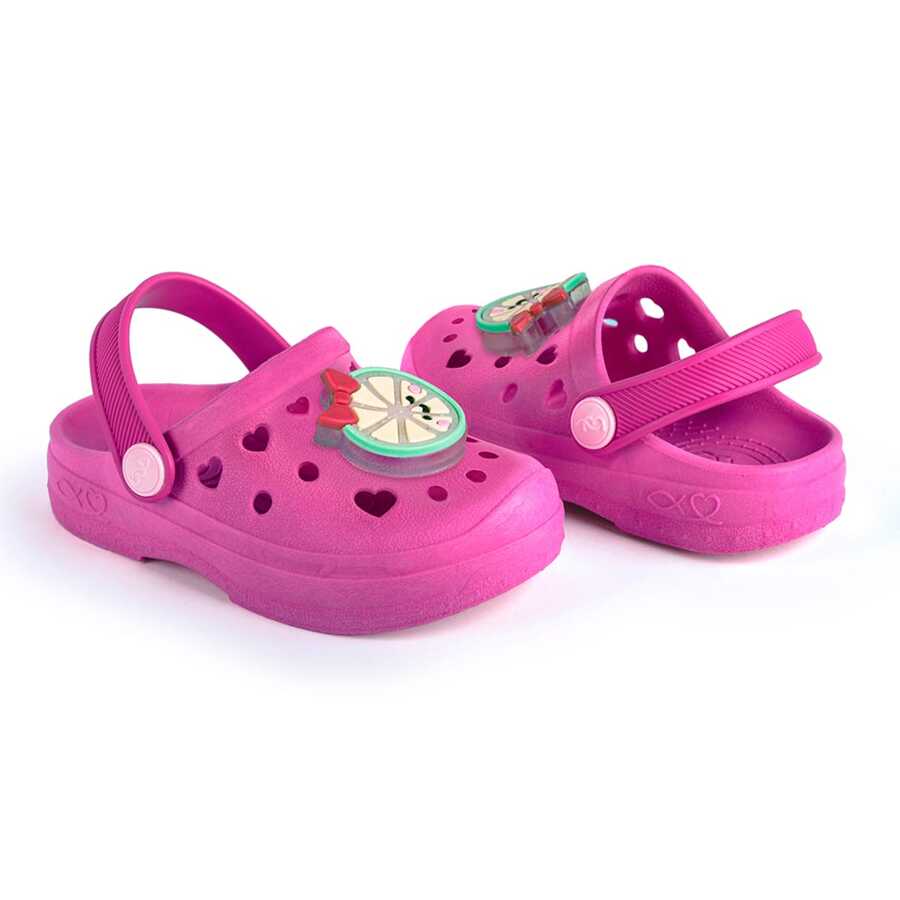 Kids Flat Sandals - 玫紅色 - 查看 1