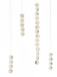 500入組亞克力字母字母姓名珠子心珠子適用於珠寶製作 - 彩色 - 查看 2