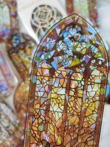 1包/10入組復古歐式雷射金箔貼紙,diy裝飾必備