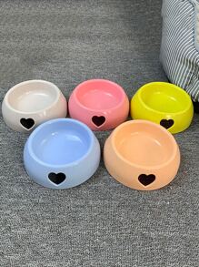 1pc Heart-Shaped Single Bowl Cat/Dog Lover Gift And Dog/Cat Mom Love Pet Food Bowl For Small, Medium & Large Dog Lover And Dog Mom Loves And Cat Lover And Cat Mom Loves