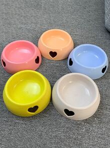 1pc Heart-Shaped Single Bowl Cat/Dog Lover Gift And Dog/Cat Mom Love Pet Food Bowl For Small, Medium & Large Dog Lover And Dog Mom Loves And Cat Lover And Cat Mom Loves